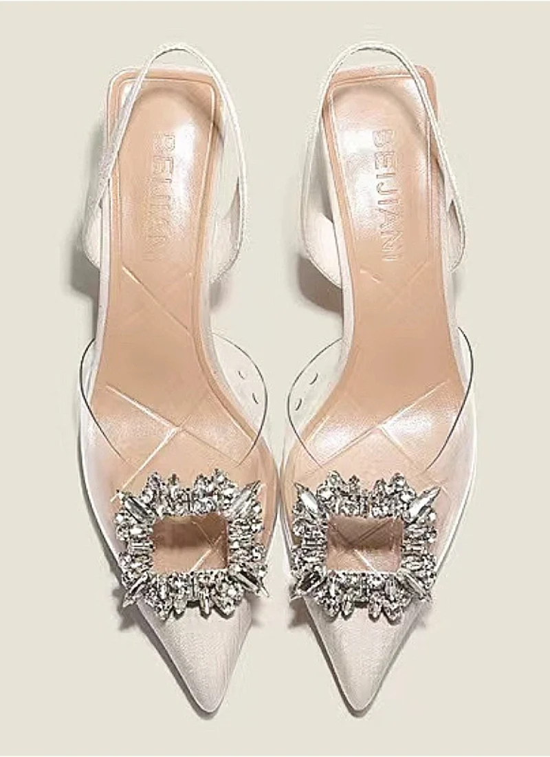 Talons hauts en cristal transparent